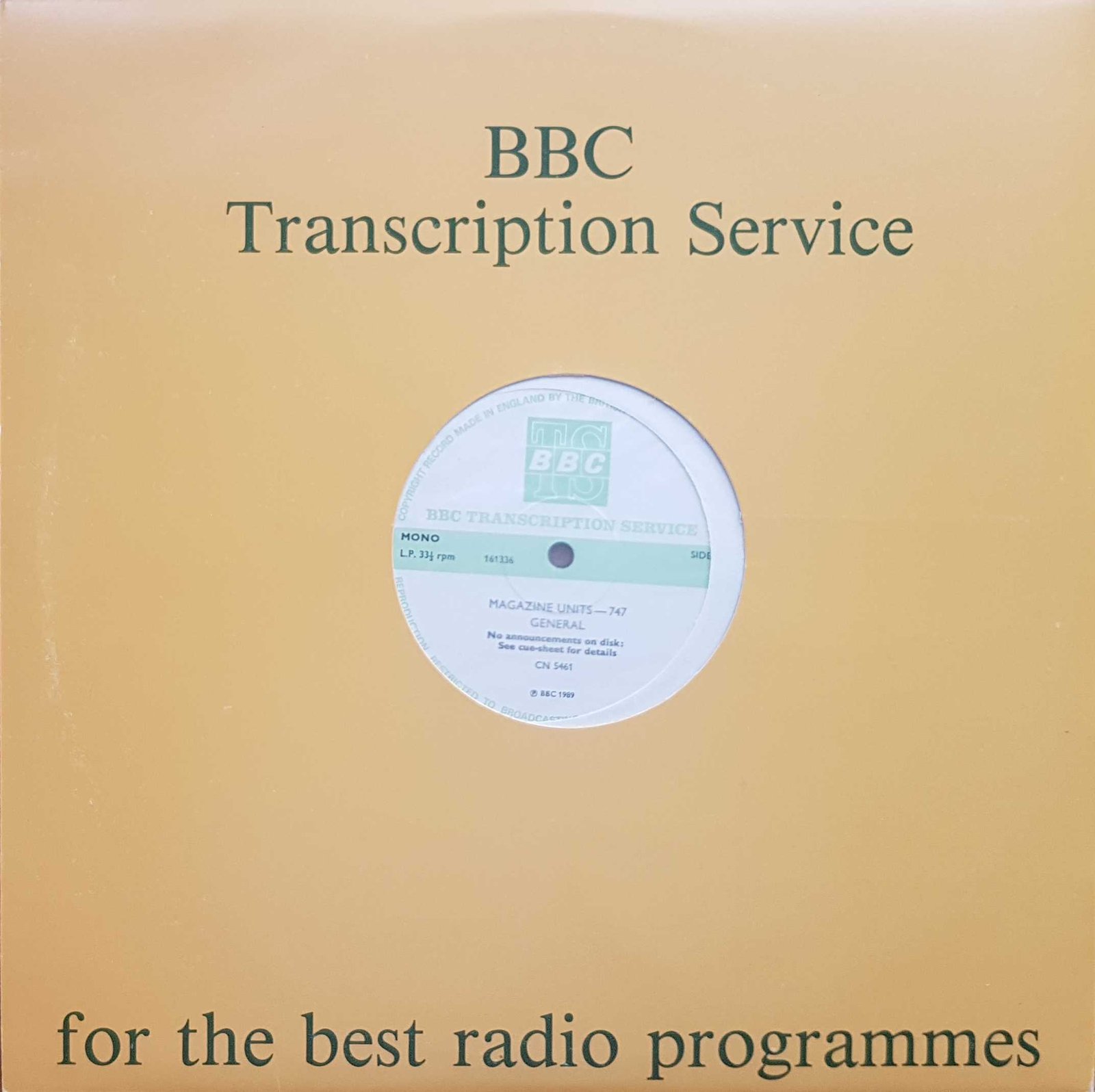 Back cover of CN 5461